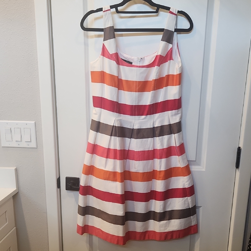 Nine West Red and White Striped Dress - Picture 1 of 5